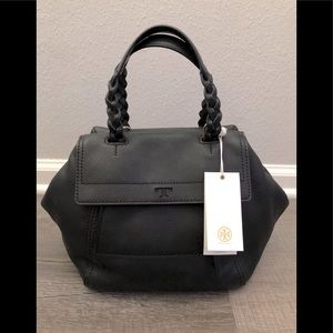 TORY BURCH Half Moon Leather Satchel